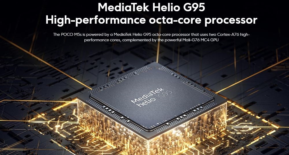 Poco m5s Helio G95 processor