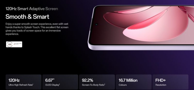 Oppo Reno 13F 5G- Display