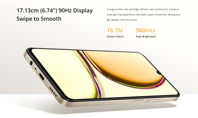 realme c55 display