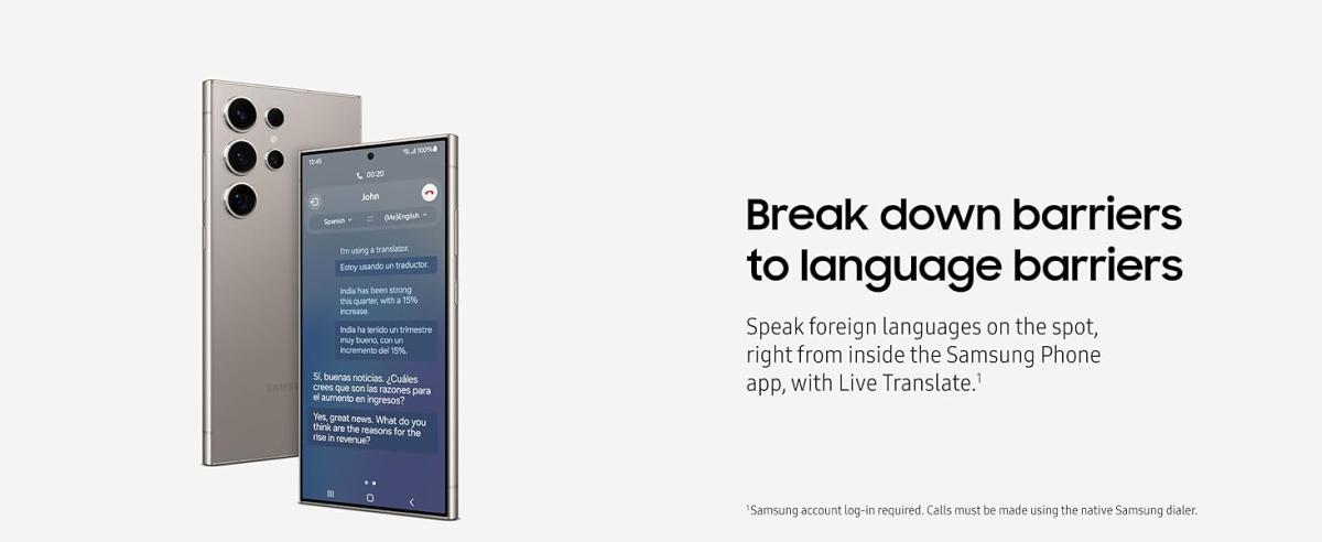 Galaxy S24 Ultra Live Translate